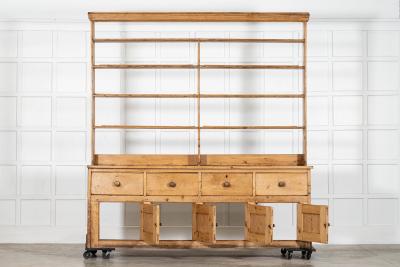 Large 19thC English Vernacular Pine Dresser