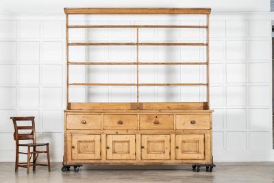 Large 19thC English Vernacular Pine Dresser