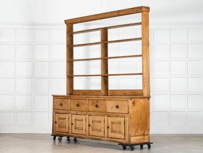 Large 19thC English Vernacular Pine Dresser