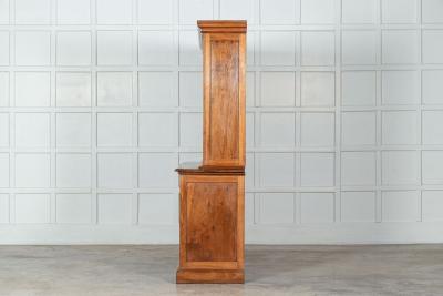 Large 19thC English Walnut Birch Bookcase