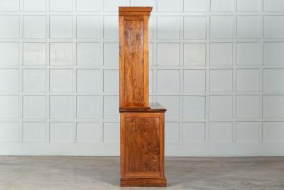 Large 19thC English Walnut Birch Bookcase