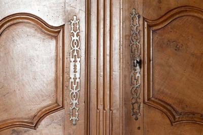 Large 19thC French Fruitwood Armoire