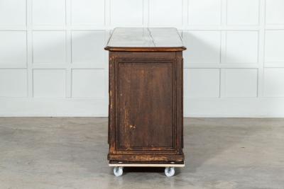 Large 19thC French Mahogany Pine Painted Counter Drawers