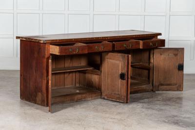 Large 19thC Provincial English Pine Dresser Base