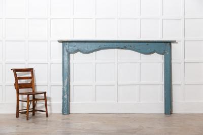 Large 19thC Swedish Painted Pine Fire Surround