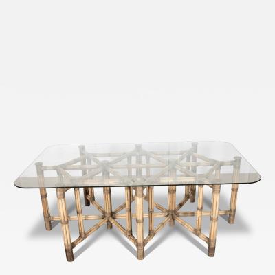 Large 20th Century Bamboo Centre Table