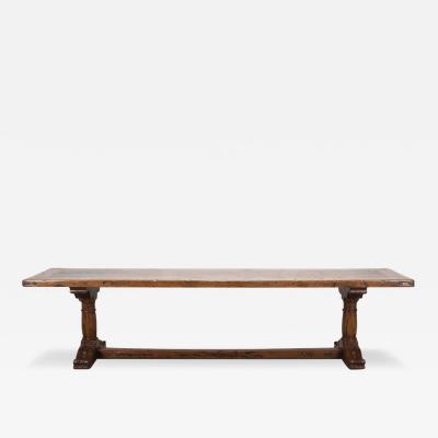 Large 20th Century Walnut Refectory Table