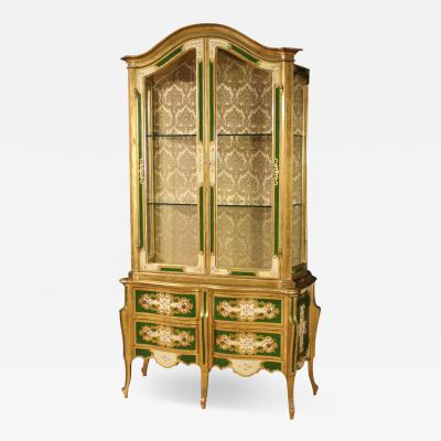 Large 20th century Florentine display cabinet