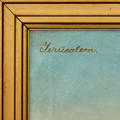 Large 20th century oil painting of Jerusalem