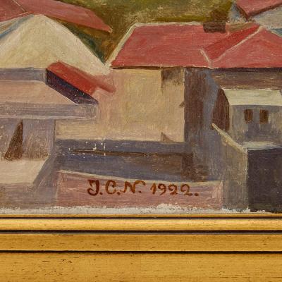 Large 20th century oil painting of Jerusalem