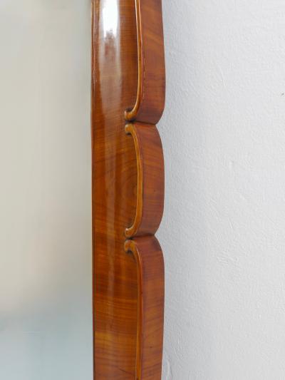 Large 59 Biedermeier Carved Scalloped Cherry Wood Wall Mirror Vienna 1850