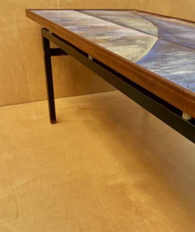 Large Abstract Enamelled Coffee Table