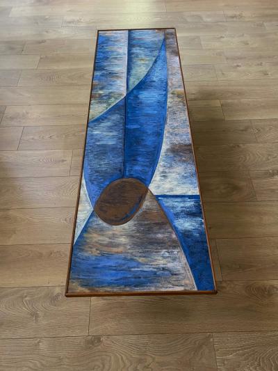 Large Abstract Enamelled Coffee Table