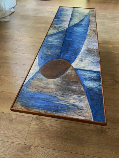 Large Abstract Enamelled Coffee Table