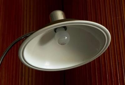 Large Adjustable Mid Century Table Lamp in Chrome and Black 1960s