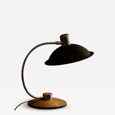 Large Adjustable Mid Century Table Lamp in Chrome and Black 1960s