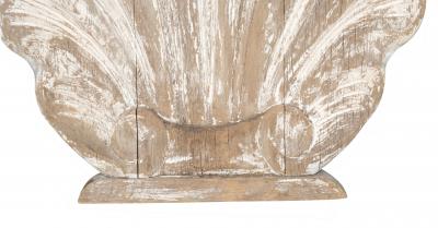 Large American Carved Wood And Painted Shell