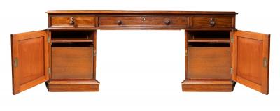 Large And Impressive George IV Mahogany Partners Desk Stamped T Wilson London