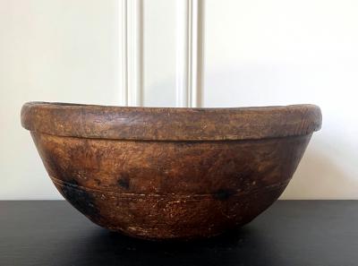 Large Antique American Burl Bowl