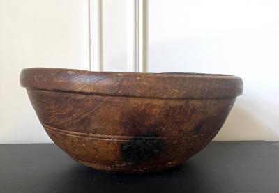 Large Antique American Burl Bowl