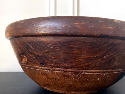 Large Antique American Burl Bowl