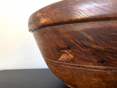Large Antique American Burl Bowl