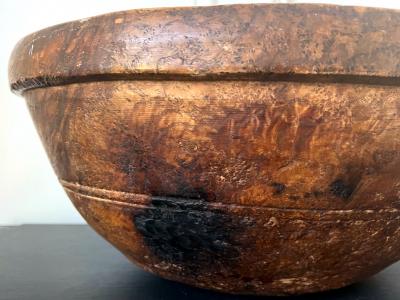 Large Antique American Burl Bowl
