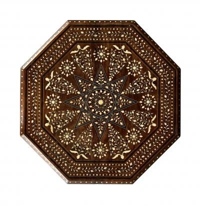 Large Antique Anglo Indian Octagonal Side traveling Table