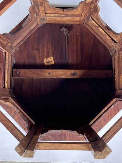 Large Antique Anglo Indian Octagonal Side traveling Table