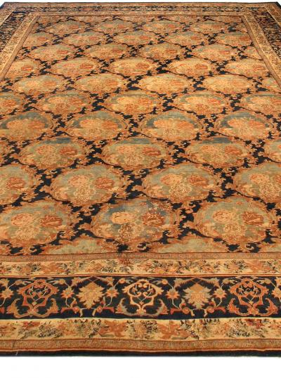 Large Antique Bidjar Botanic Handmade Wool Rug Size Adjusted 