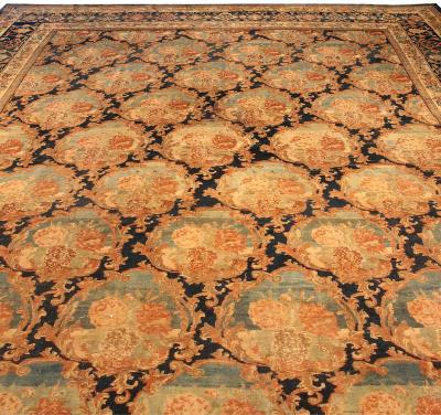 Large Antique Bidjar Botanic Handmade Wool Rug Size Adjusted 