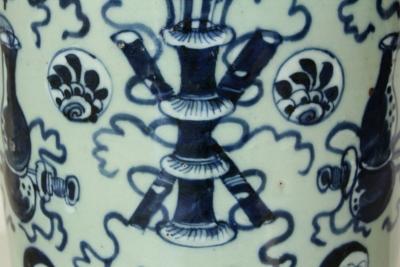 Large Antique Chinese Blue and White Vase 19th Century