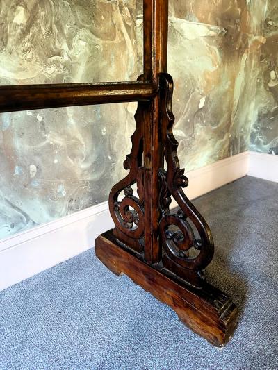 Large Antique Chinese Carved Wood Robe Display Rack