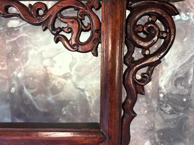 Large Antique Chinese Carved Wood Robe Display Rack