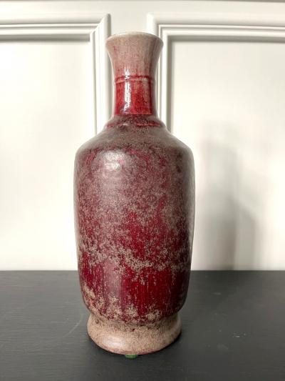Large Antique Chinese Sang de Boeuf LangYao Red Vase