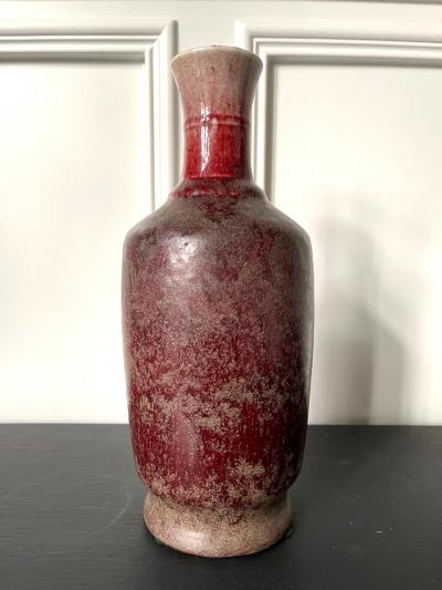 Large Antique Chinese Sang de Boeuf LangYao Red Vase