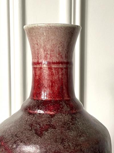 Large Antique Chinese Sang de Boeuf LangYao Red Vase