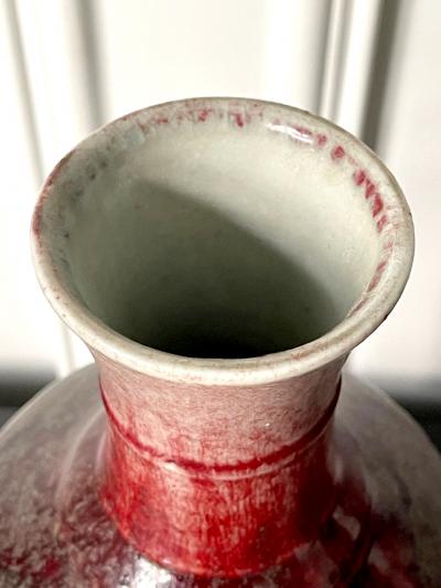 Large Antique Chinese Sang de Boeuf LangYao Red Vase