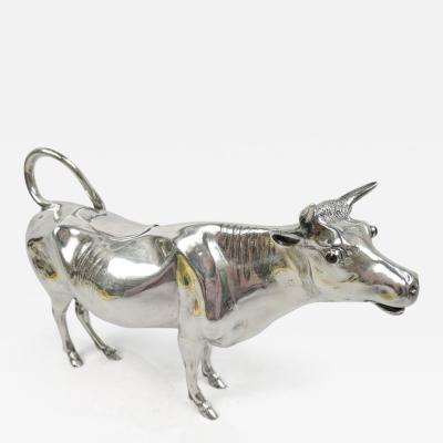 Large Antique Dutch Silver Cow Creamer