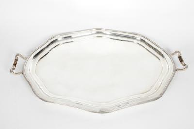 Large Antique English Plate Barware Serving Tray