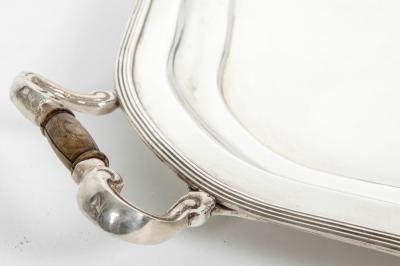 Large Antique English Plate Barware Serving Tray
