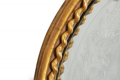 Large Antique French Louis Philippe Arched Top Giltwood Pier Mirror ca 1870