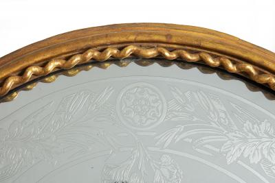 Large Antique French Louis Philippe Arched Top Giltwood Pier Mirror ca 1870