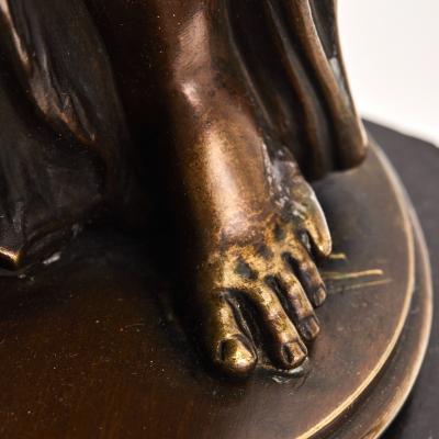 Large Antique French Patinated Bronze Gilt Seven Light Candelabras After Moreau