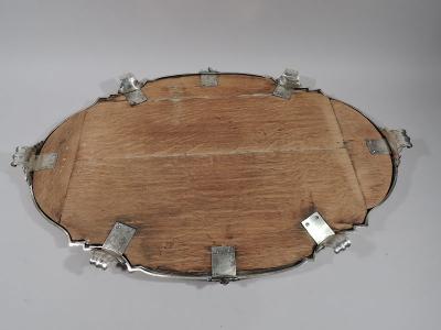 Large Antique French Rococo Revival Silver Centerpiece Plateau