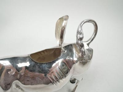 Large Antique German Silver Bountiful Bessie Cow Creamer