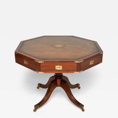 Large Antique Military Campaign Drum Table