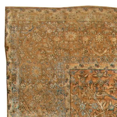 Large Antique North Indian Brown Handmade Wool Rug