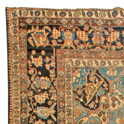 Large Antique Persian Bakhtiari Botanic Handmade Wool Carpet