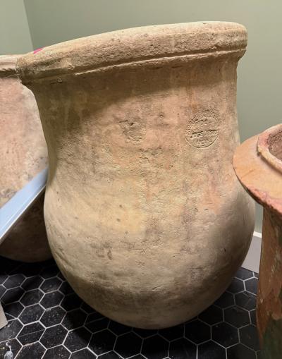 Large Antique Spanish Olive Storage Jar